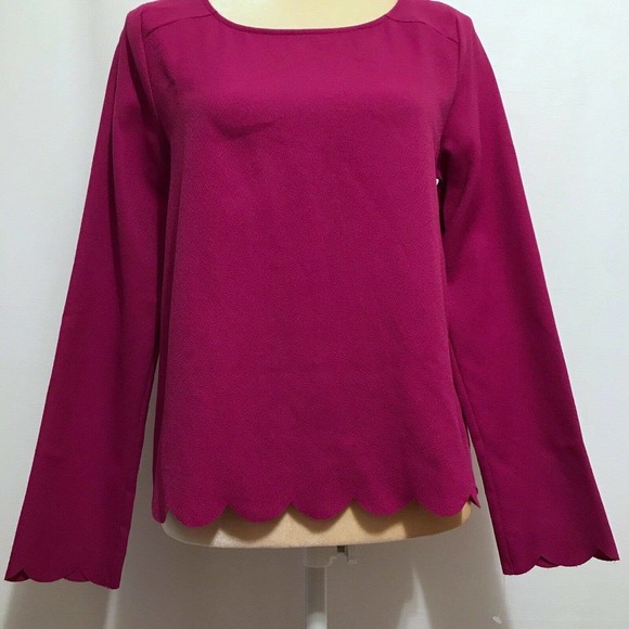 Everly NWOT Fuschia Blouse Women M - Picture 3 of 8